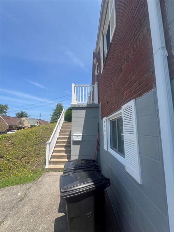 3539 York St, Munhall, PA 15120 - view of side of home with stairs and brick siding