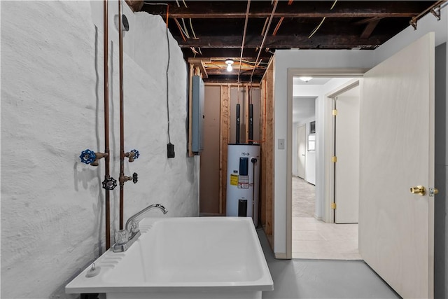 435 Walde St, Mount Oliver, PA 15210 - unfinished below grade area featuring water heater and electric panel