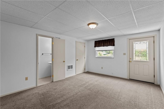 435 Walde St, Mount Oliver, PA 15210 - foyer entrance with a paneled ceiling and carpet floors
