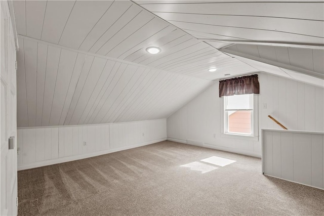 435 Walde St, Mount Oliver, PA 15210 - bonus room featuring carpet floors, lofted ceiling, and wood walls