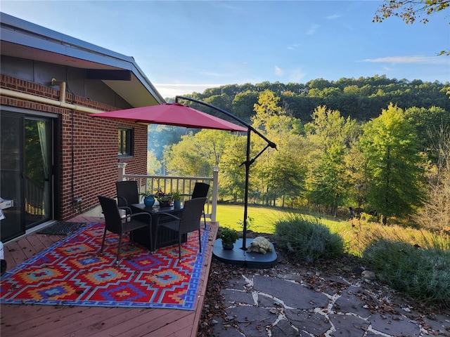 1451 Keystone St, Natrona Hts/Harrison Twp, PA 15065 - wooden terrace featuring outdoor dining space