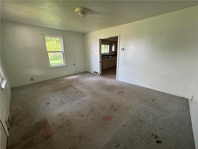 3112 Ridge Ave, Hopewell Twp Bea, PA 15001 - empty room with healthy amount of natural light, carpet flooring, and a textured ceiling