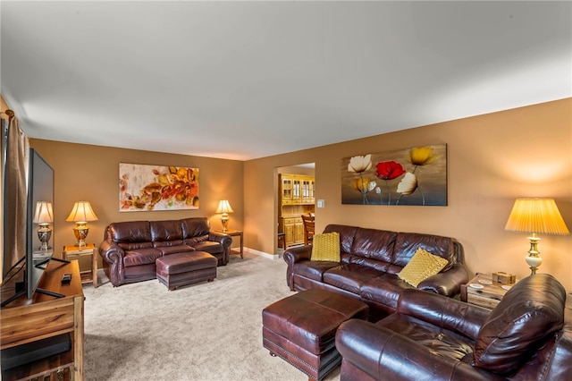 295 Sugar Cp, Peters Twp, PA 15367 - living area with carpet flooring and baseboards