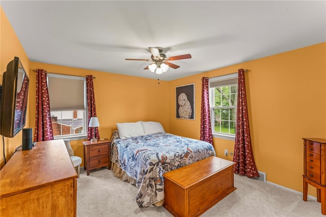 295 Sugar Cp, Peters Twp, PA 15367 - bedroom featuring light colored carpet and a ceiling fan