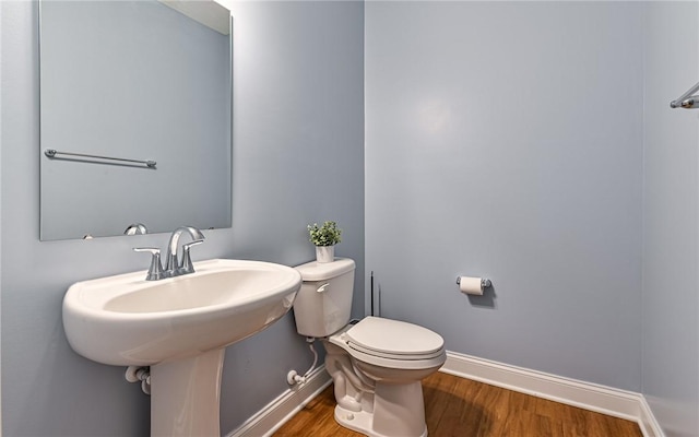 1191 Brook View Ct, Mccandless, PA 15237 - half bathroom with baseboards and wood finished floors