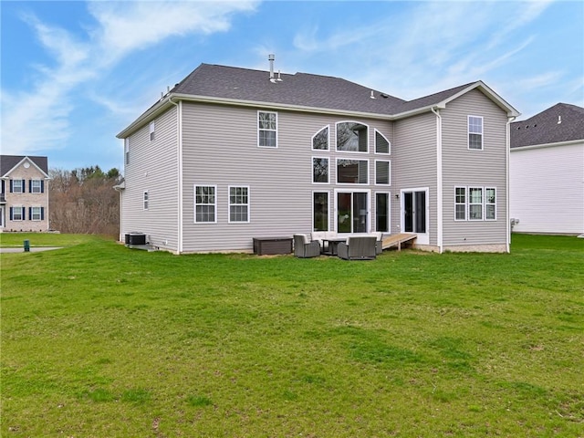 1191 Brook View Ct, Mccandless, PA 15237 - back of property featuring an outdoor hangout area and a lawn