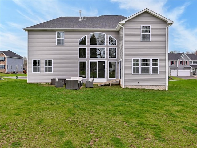 1191 Brook View Ct, Mccandless, PA 15237 - rear view of house with an outdoor hangout area and a yard