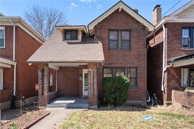 3485 Beechwood Blvd, Greenfield, PA 15217 - view of front of property with a shingled roof and brick siding