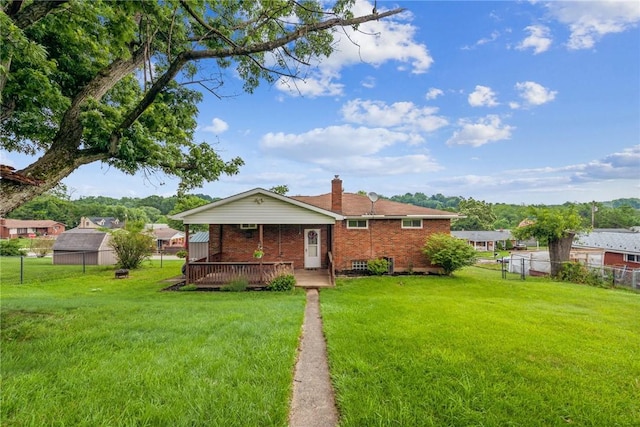 4100 Burnsire Dr, Hempfield Twp Wml, PA 15642 - rear view of house with brick siding and a chimney