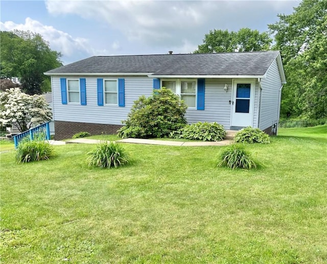 1974 Tara Dr, North Huntingdon, PA 15642 - view of front of home featuring a front lawn and roof with shingles