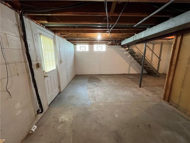 1974 Tara Dr, North Huntingdon, PA 15642 - below grade area with concrete block wall
