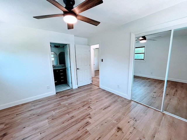 155 Broadbent Rd, Ohio Twp, PA 15143 - unfurnished bedroom featuring wood finished floors, ceiling fan, and ensuite bath