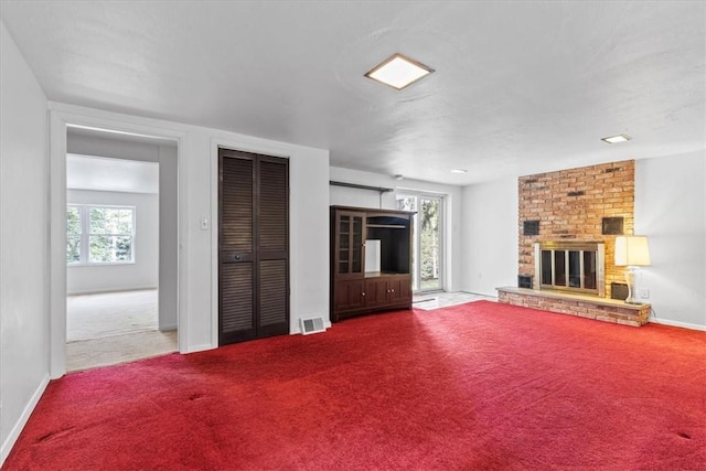 737 Spring Grove Rd, Ohara, PA 15215 - living room with carpet floors and a brick fireplace