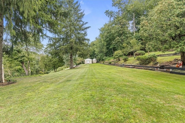 737 Spring Grove Rd, Ohara, PA 15215 - view of green lawn featuring a shed