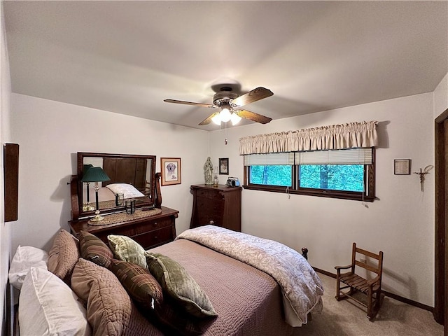 315 Lake Dr, Neshannock Twp, PA 16105 - carpeted bedroom featuring baseboards and a ceiling fan