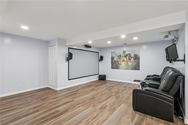 2811 De Paul Ct, Franklin Park, PA 15143 - home theater room featuring recessed lighting and wood finished floors
