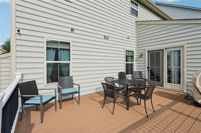 2811 De Paul Ct, Franklin Park, PA 15143 - wooden deck with outdoor dining space