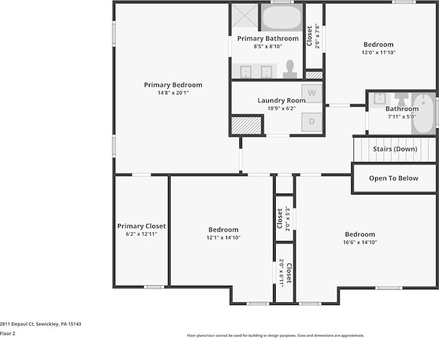 2811 De Paul Ct, Franklin Park, PA 15143 - view of floor plan / room layout