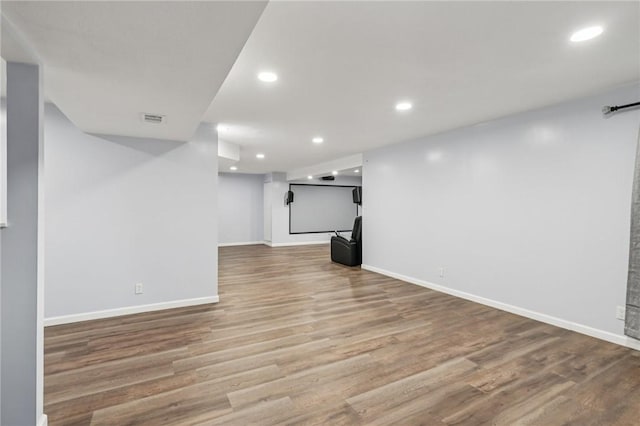 2811 De Paul Ct, Franklin Park, PA 15143 - finished basement featuring wood finished floors and recessed lighting