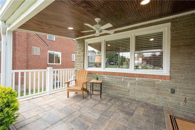 108 Mary St, Ross Twp, PA 15214 - view of patio featuring ceiling fan