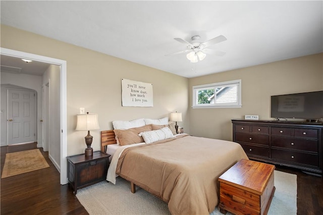 108 Mary St, Ross Twp, PA 15214 - bedroom with wood finished floors and ceiling fan