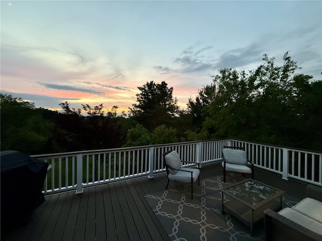 108 Mary St, Ross Twp, PA 15214 - deck at dusk with outdoor lounge area