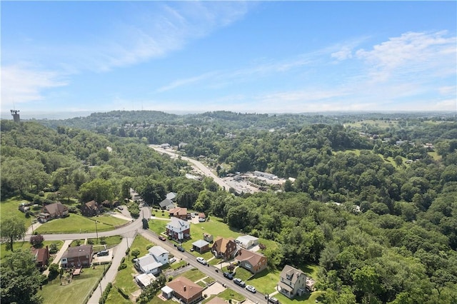 108 Mary St, Ross Twp, PA 15214 - aerial perspective of suburban area featuring a heavily wooded area