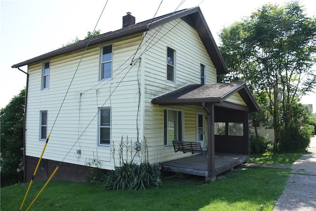 1354 Water St, Indiana Boro Ind, PA 15701 - view of side of home with a chimney and a lawn