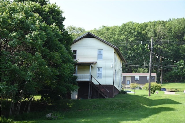 1354 Water St, Indiana Boro Ind, PA 15701 - rear view of property with a yard and stairs