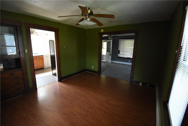 1354 Water St, Indiana Boro Ind, PA 15701 - spare room with a ceiling fan, wood finished floors, and plenty of natural light