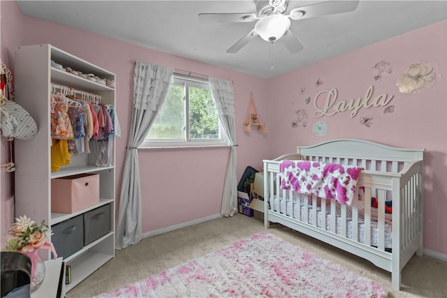 237 Creston, West Mifflin, PA 15122 - carpeted bedroom with a crib and ceiling fan