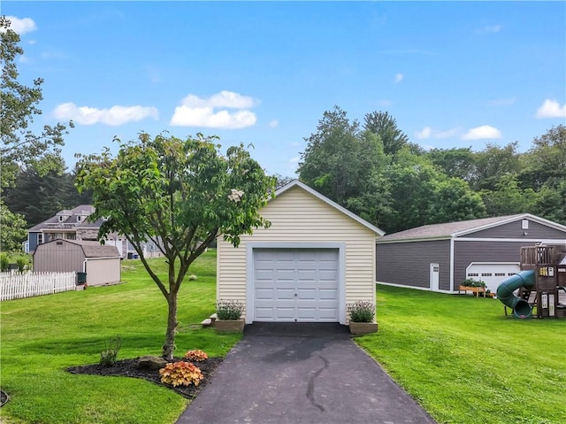 2026 Darlington Rd, Chippewa Twp, PA 15010 - detached garage featuring asphalt driveway