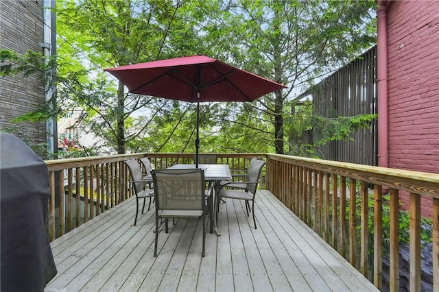 5727 Kentucky Ave, Shadyside, PA 15232 - wooden deck with outdoor dining area and grilling area