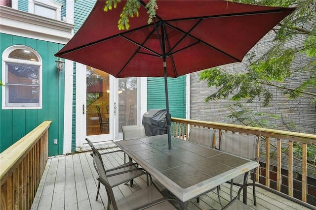 5727 Kentucky Ave, Shadyside, PA 15232 - wooden terrace featuring outdoor dining space and grilling area