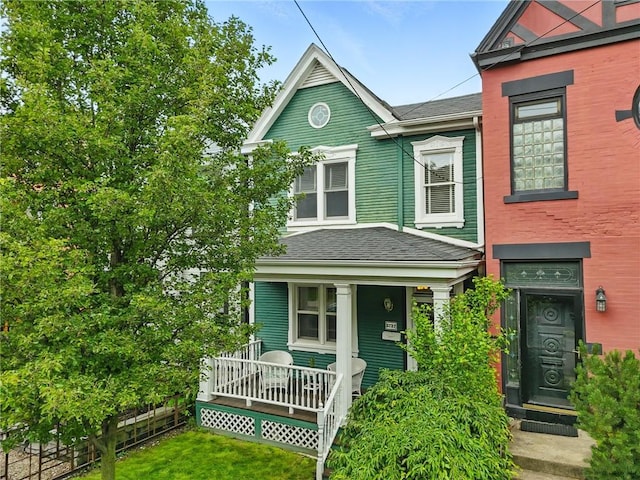 5727 Kentucky Ave, Shadyside, PA 15232 - view of front of home with a shingled roof and covered porch