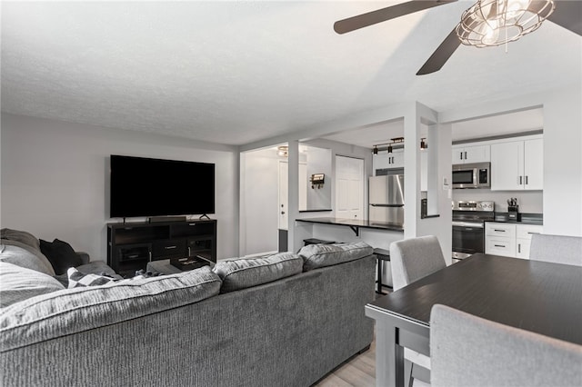 6013 Patrick Henry, Hopewell Twp Bea, PA 15001 - living area featuring light wood-style floors and ceiling fan