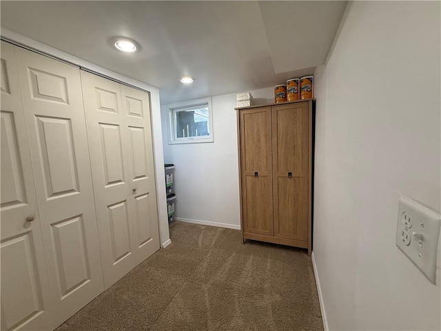 341 Deer Creek Rd, Clinton Twp, PA 16056 - hall with dark colored carpet and recessed lighting
