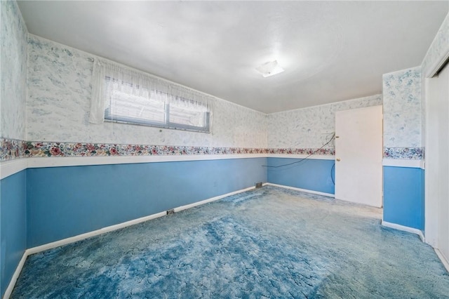 11 Frick Ave, Irwin, PA 15642 - carpeted spare room with baseboards and wallpapered walls