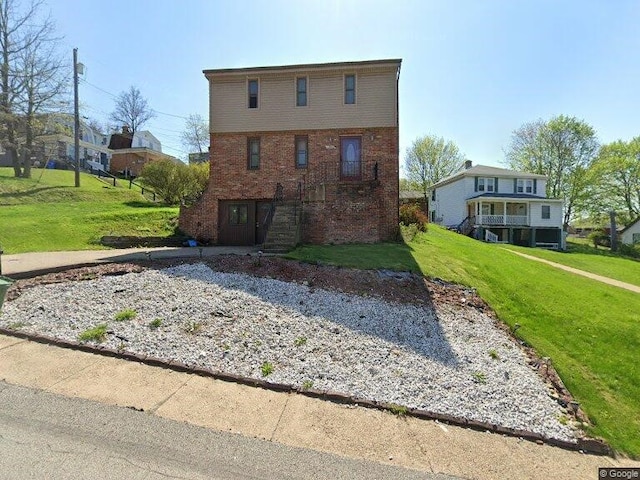1260 6th St, Castle Shannon, PA 15234 - view of side of property with a yard and brick siding