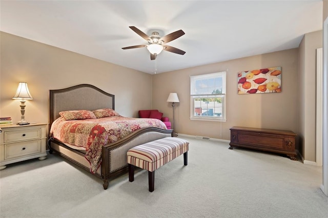 202 Roscommon Pl, Peters Twp, PA 15317 - bedroom with light carpet and a ceiling fan