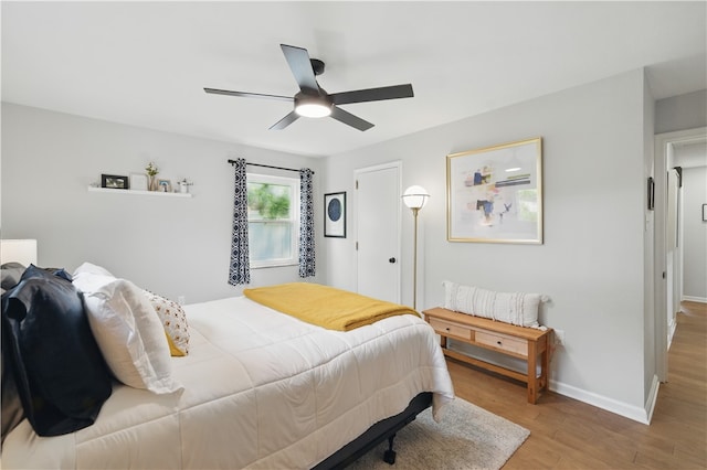110 Simon Ave, Ross Twp, PA 15237 - bedroom with light wood-type flooring and ceiling fan