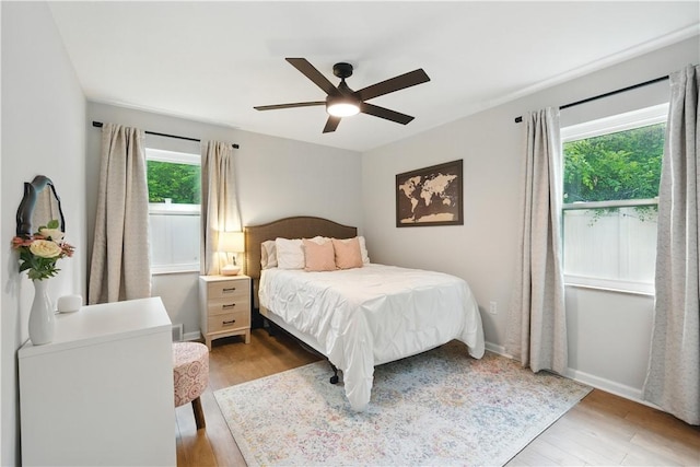 110 Simon Ave, Ross Twp, PA 15237 - bedroom featuring light wood-style floors and ceiling fan