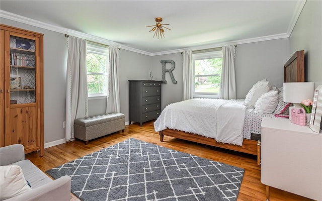 4077 Clarkland Ave, Hampton, PA 15101 - bedroom with wood finished floors and ornamental molding