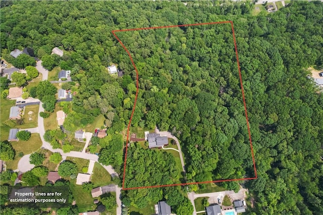 4077 Clarkland Ave, Hampton, PA 15101 - view of property location with a heavily wooded area and property parcel outlined
