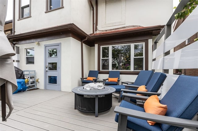 5508 Darlington Rd, Squirrel Hill, PA 15217 - deck featuring a fire pit