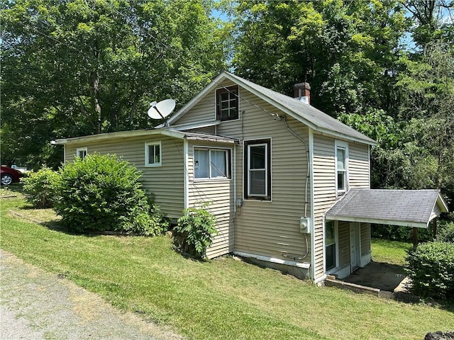 19 Wickhaven Hollow Rd, Perry Twp Fay, PA 15492 - view of home's exterior with a yard and view of scattered trees