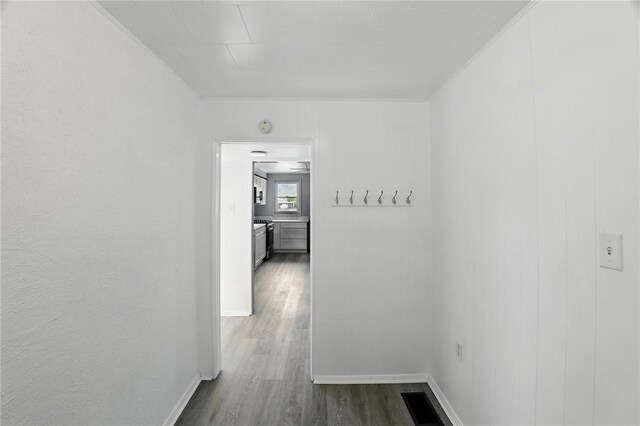 347 Washington St, Leetsdale, PA 15056 - hall featuring dark wood-style floors and baseboards
