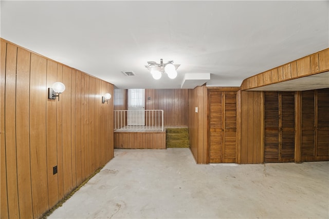 480 Herbst Manor Rd, Kennedy Twp, PA 15108 - interior space with unfinished concrete flooring and wood walls