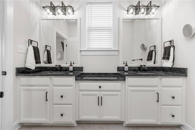 159 Heather Dr, North Strabane, PA 15317 - full bath with a chandelier and double vanity
