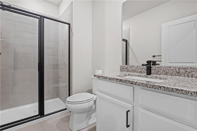 159 Heather Dr, North Strabane, PA 15317 - full bathroom featuring vanity, a stall shower, and tile patterned floors